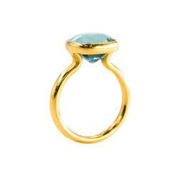 Bague Solitaire MARIE-HÉLÈNE DE TAILLAC en or jaune et tourmaline