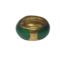 BAGUE VAN CLEEF & ARPELS OR 18K ET EMAIL (T.48)