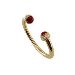 Bracelet Jonc PIAGET "Possession" en or rose, cornaline et diamants