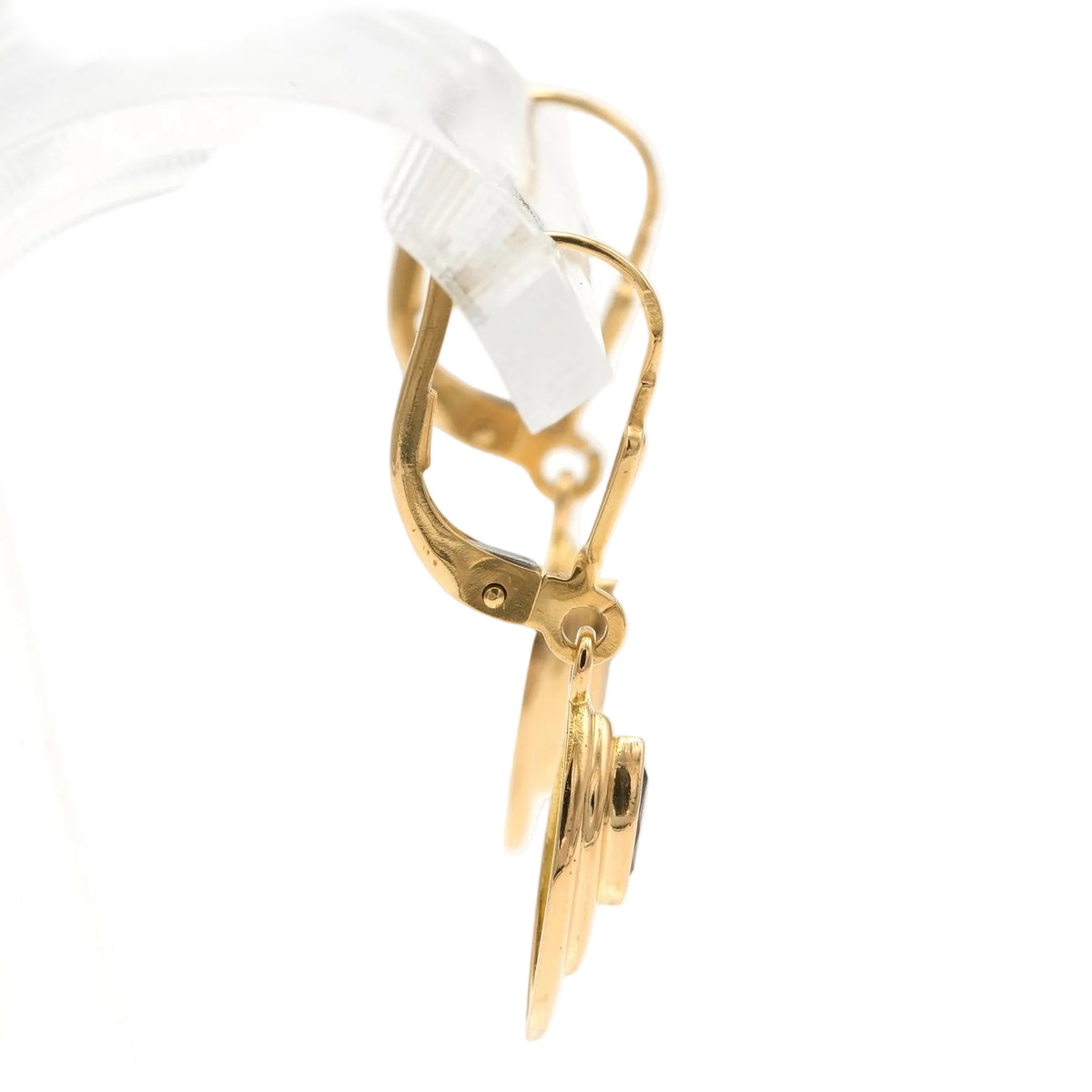Boucles d'oreilles Pendantes en or jaune et saphirs