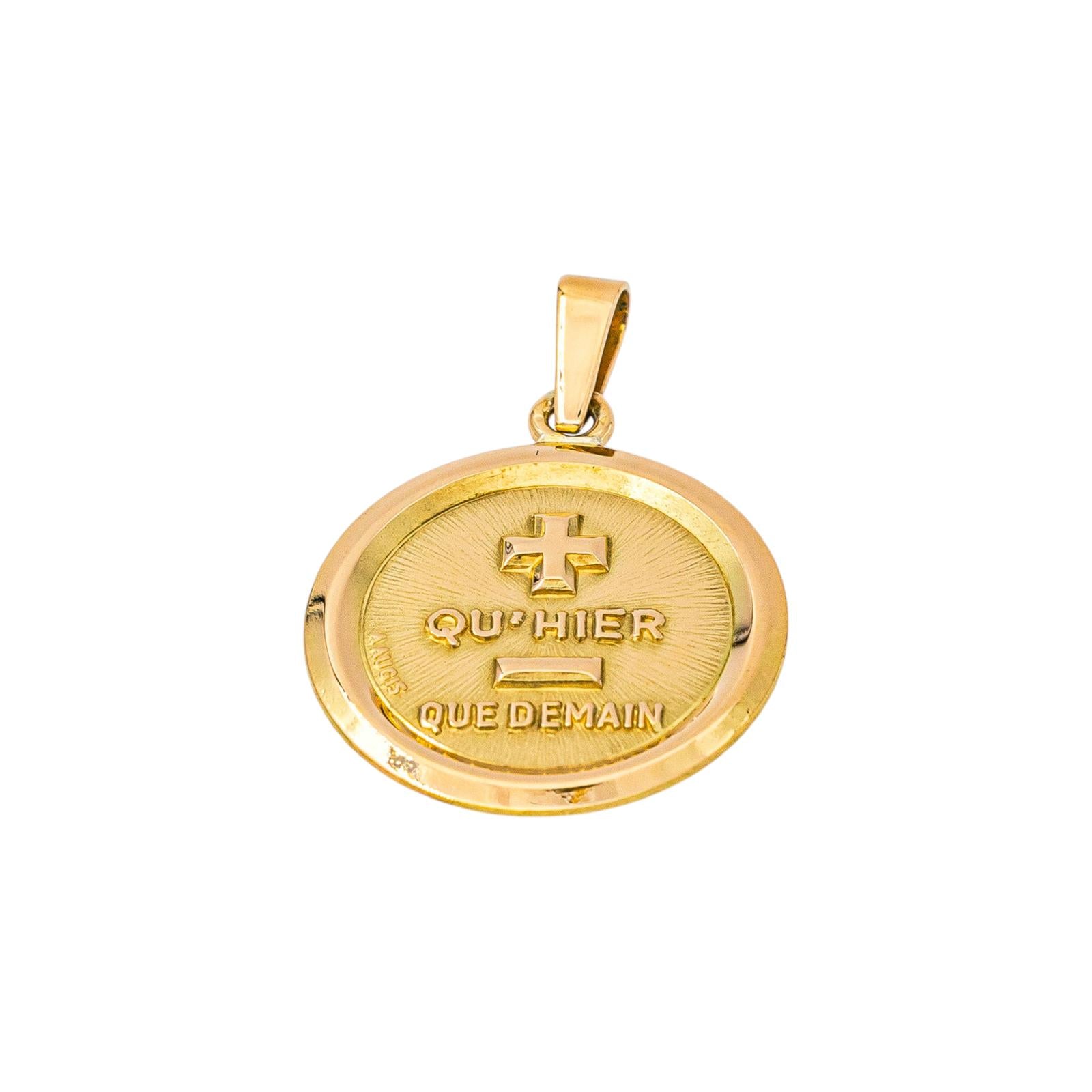 Augis Pendentif Médaille d'amour Or jaune
