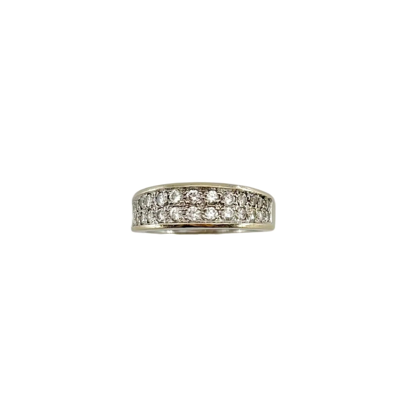 Bague Jonc en or blanc et diamants
