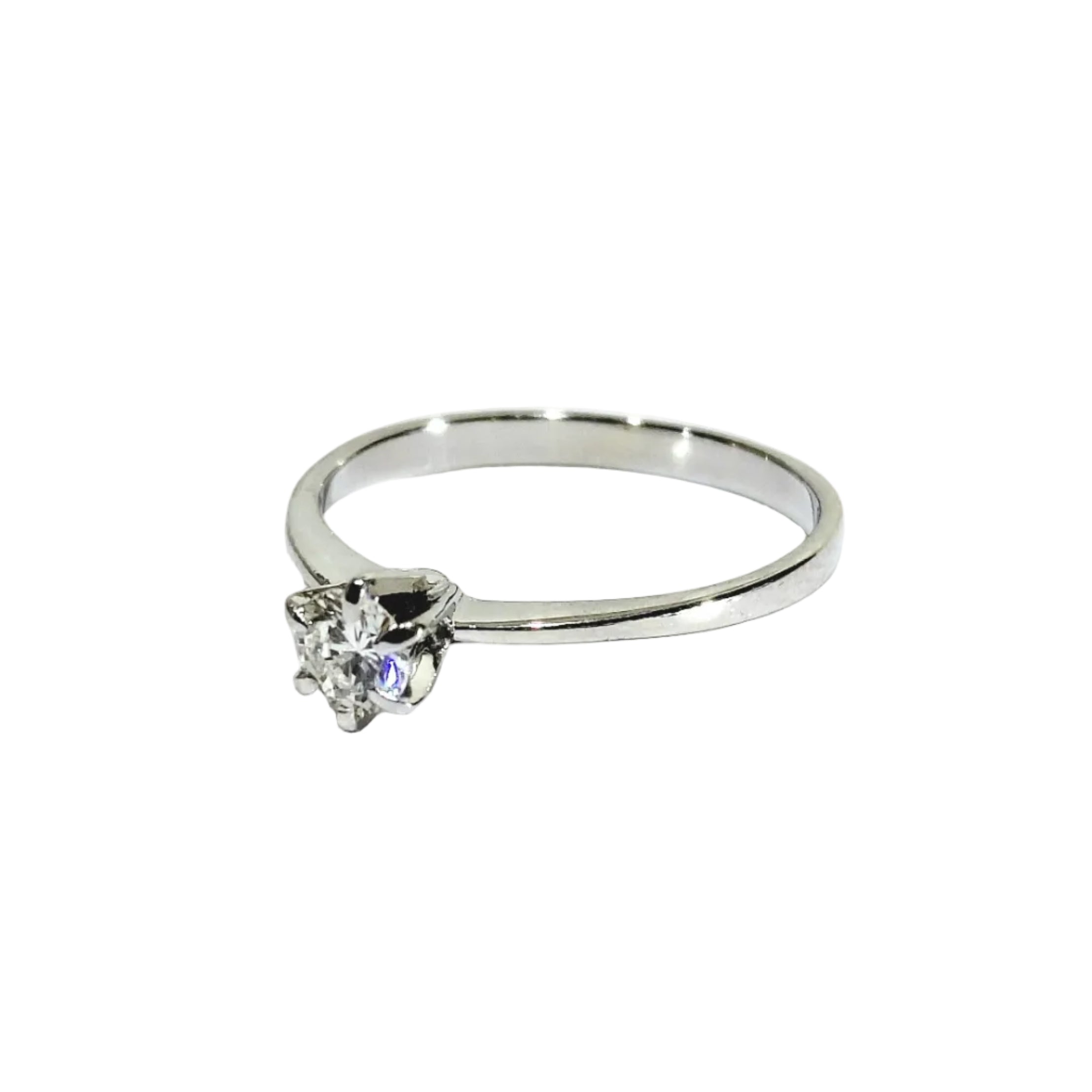 Bague Solitaire en or blanc et diamant