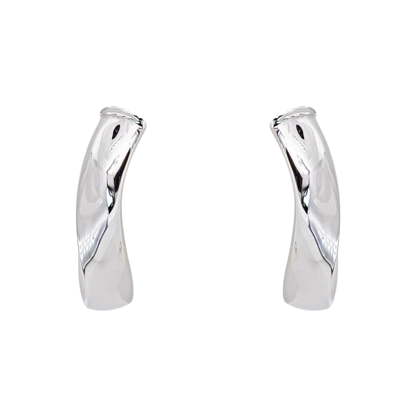 Boucles d'oreilles Créoles Or blanc