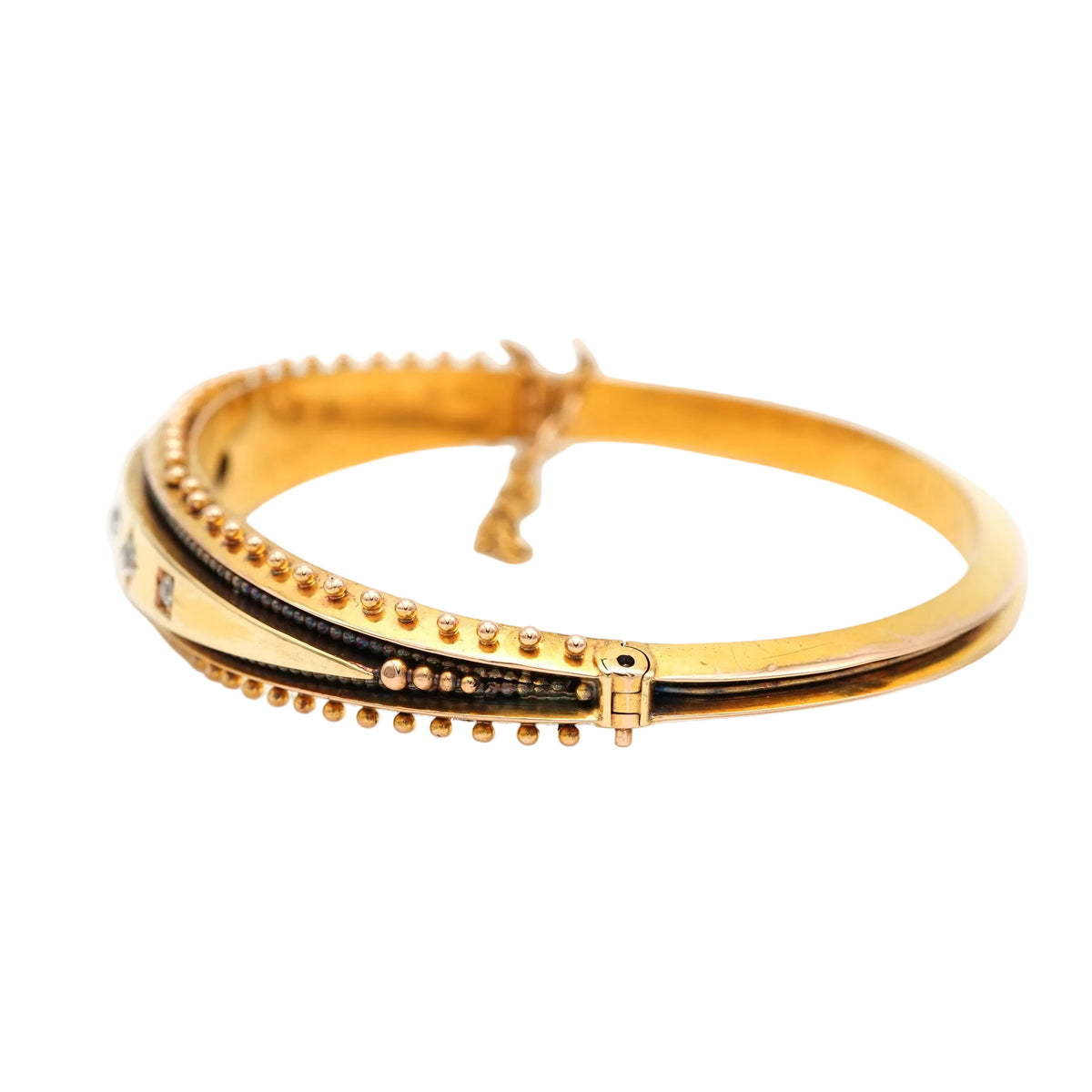 Bracelet Jonc en or jaune et diamants
