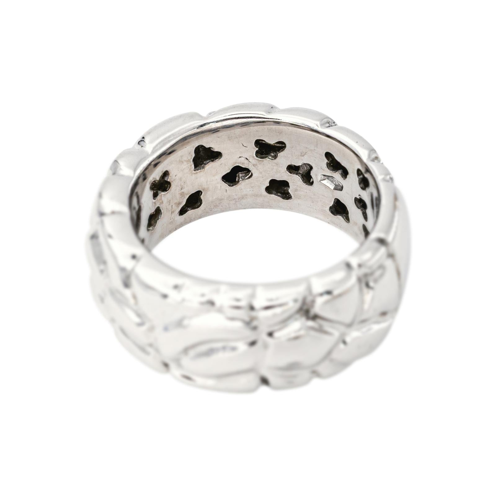 Bague Bandeau en or blanc et rubis