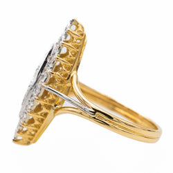 Bague Marquise Or jaune Diamant