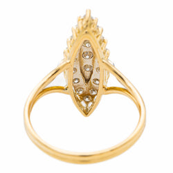 Bague Marquise Or jaune Diamant