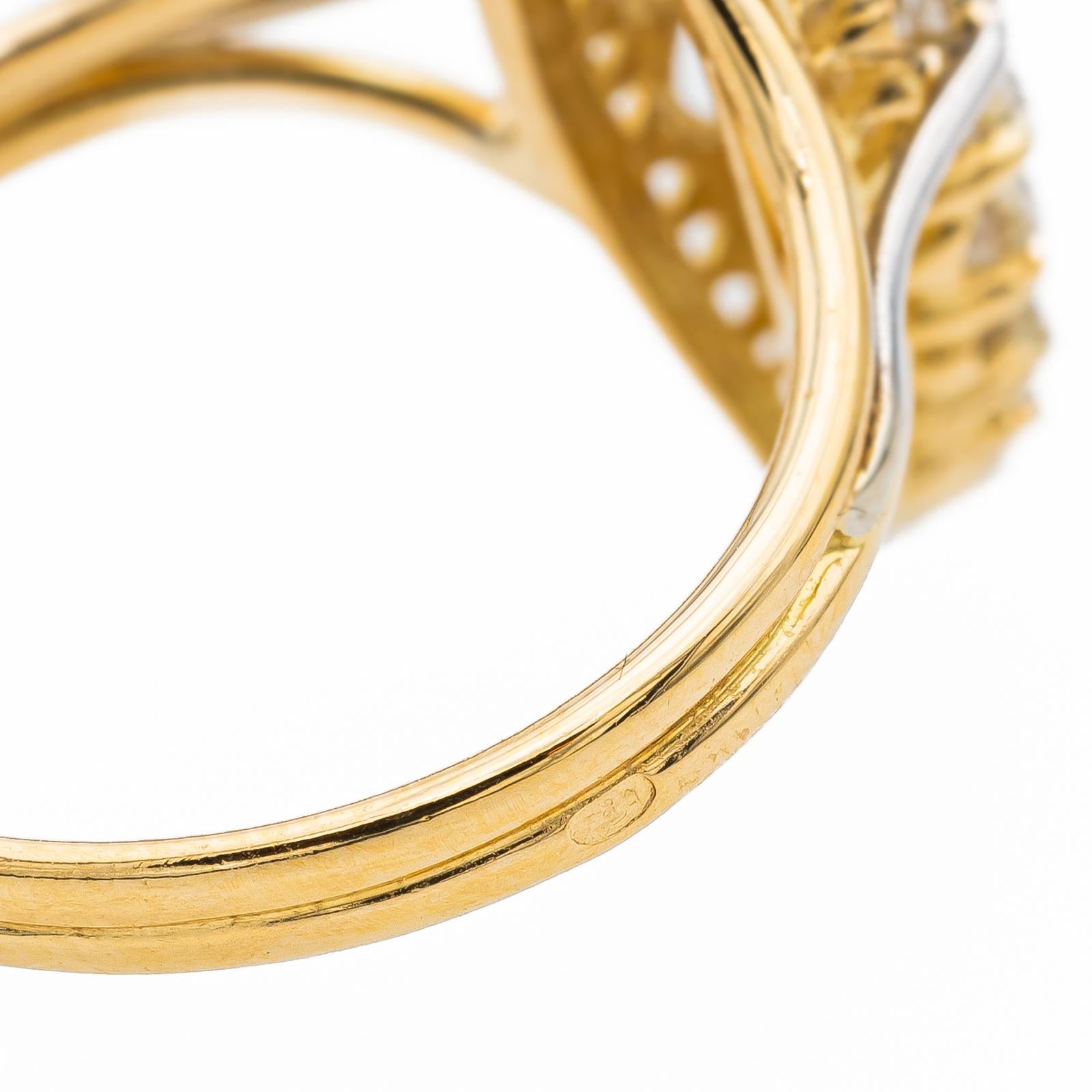 Bague Marquise Or jaune Diamant