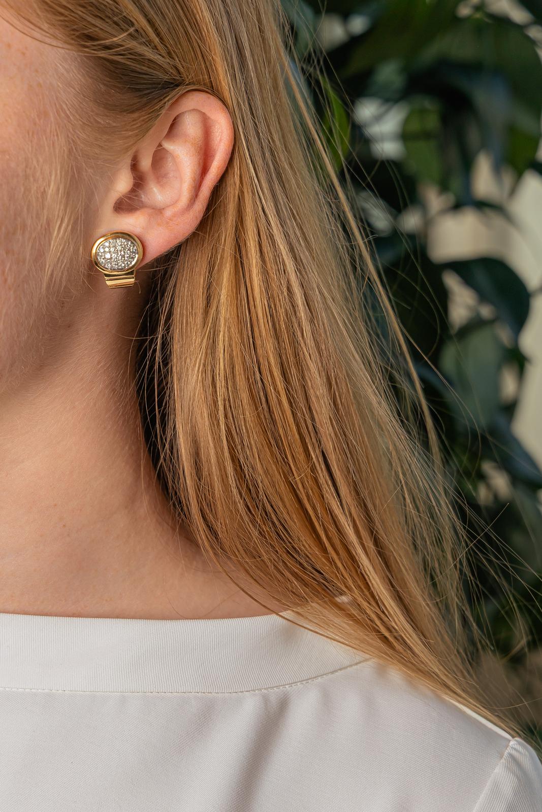 Boucles d'oreilles Or jaune Diamant