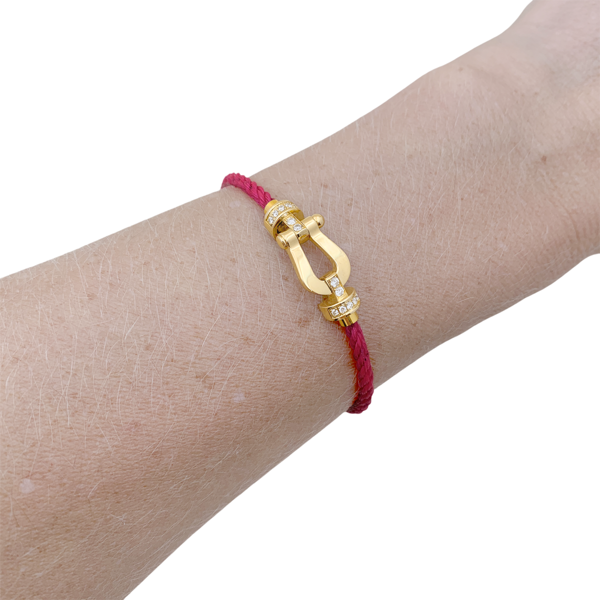 Bracelet FRED "Force 10" MM en or jaune et diamants