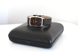 Montre VACHERON CONSTANTIN en or blanc, acier, cuir, onyx et diamants