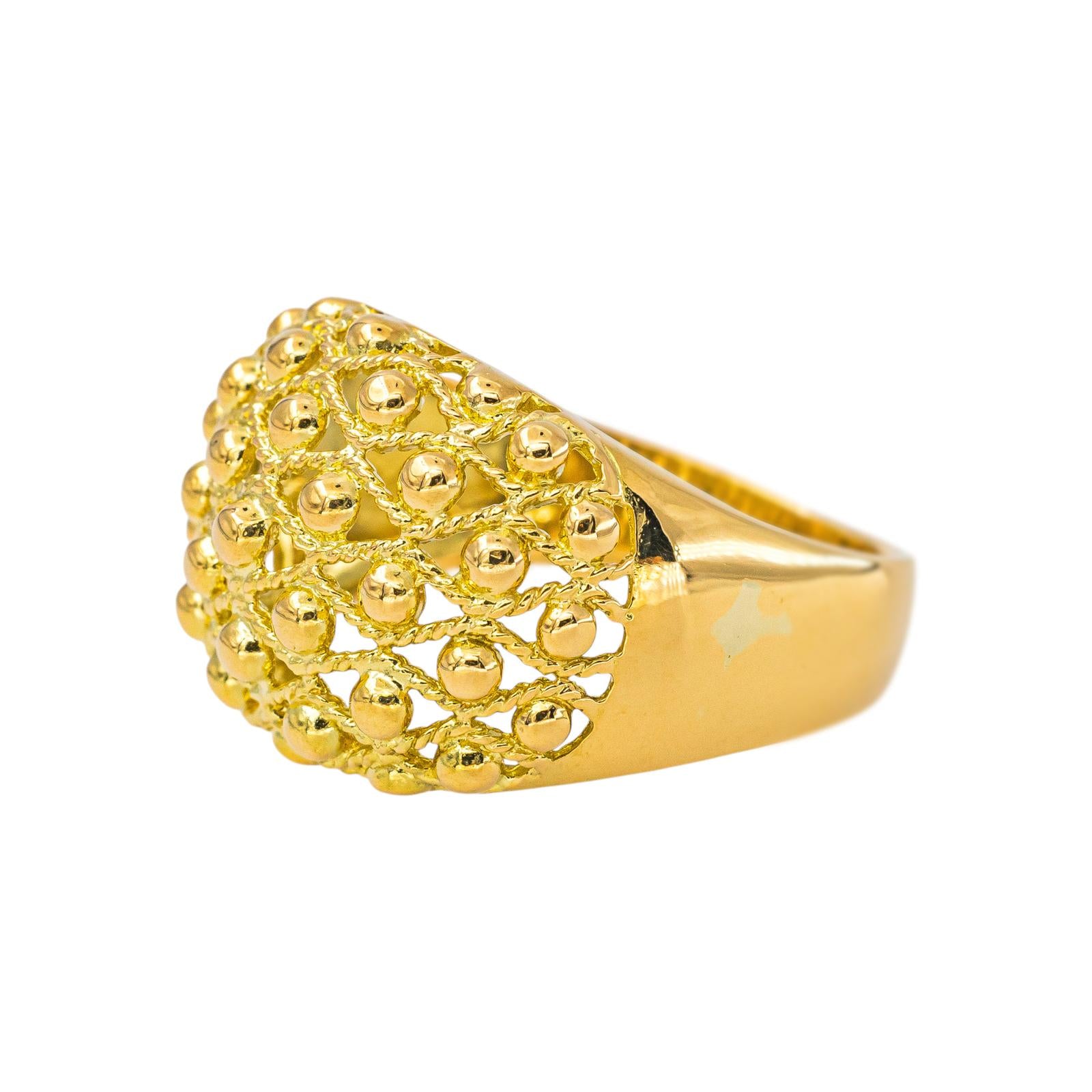 Bague Dôme en or jaune