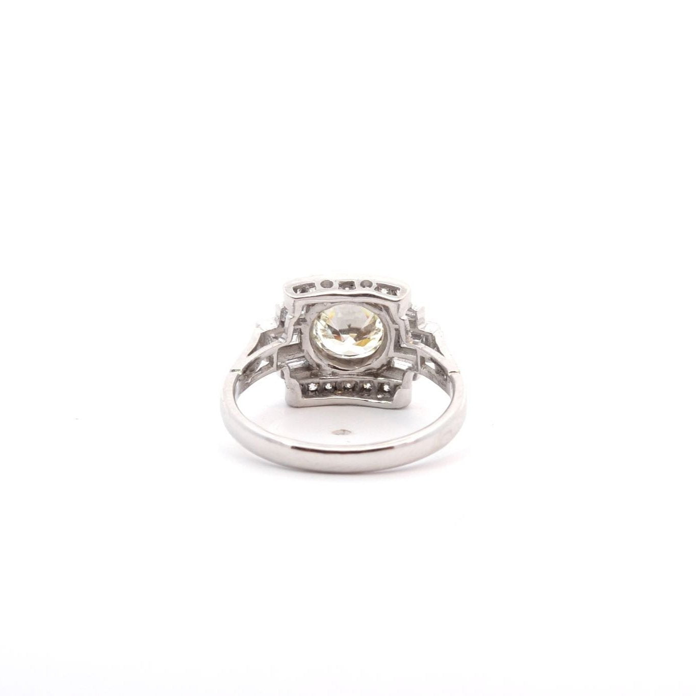 Bague diamant 1,06cts K/SI1 en platine