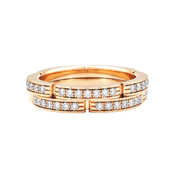 Bague Alliance CARTIER "Maillon Panthère" en or rose et diamants