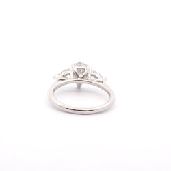 Bague diamant poire 1ct D/SI2 en or 18k