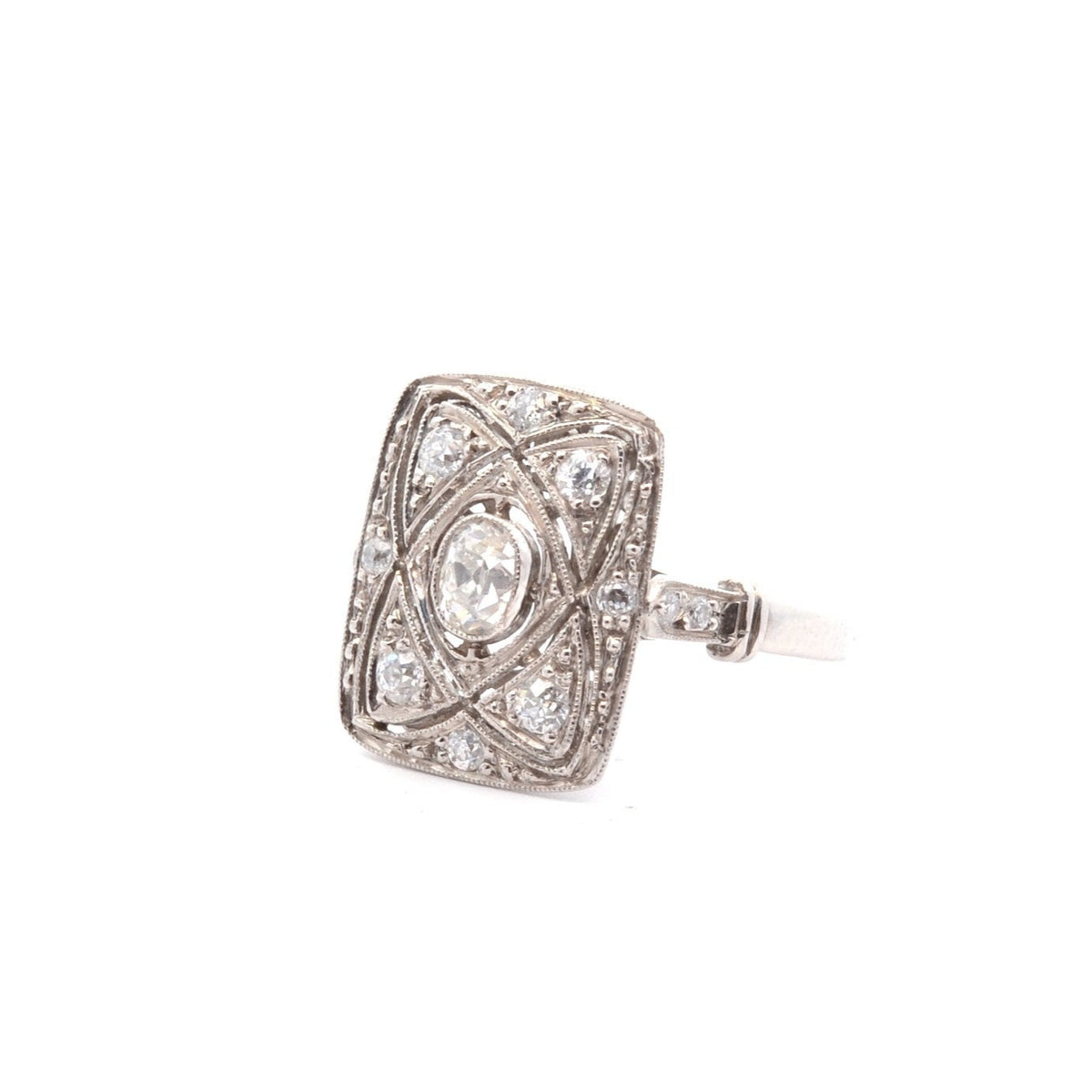 Bague art déco en diamants