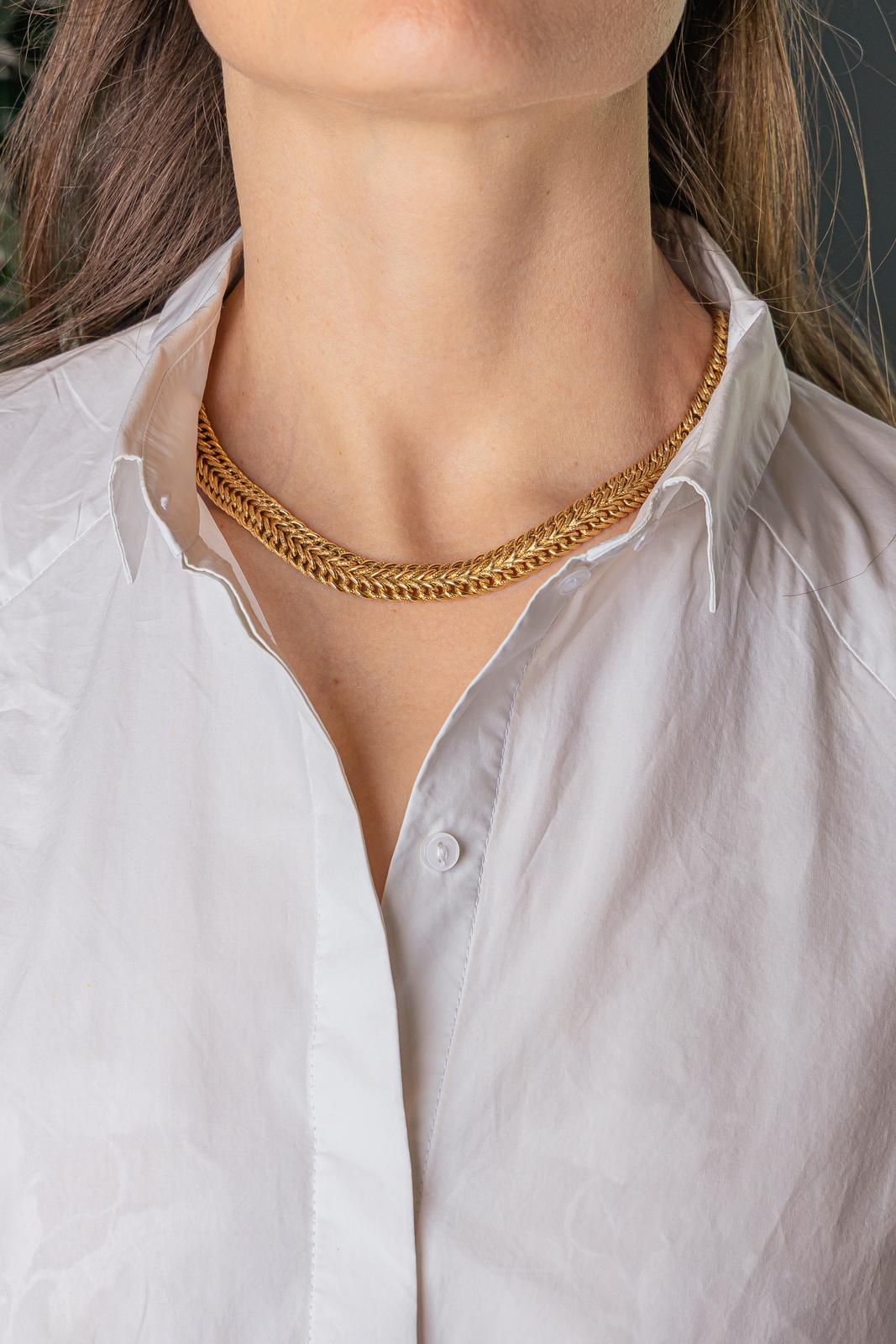 Collier Maille tressée Or jaune