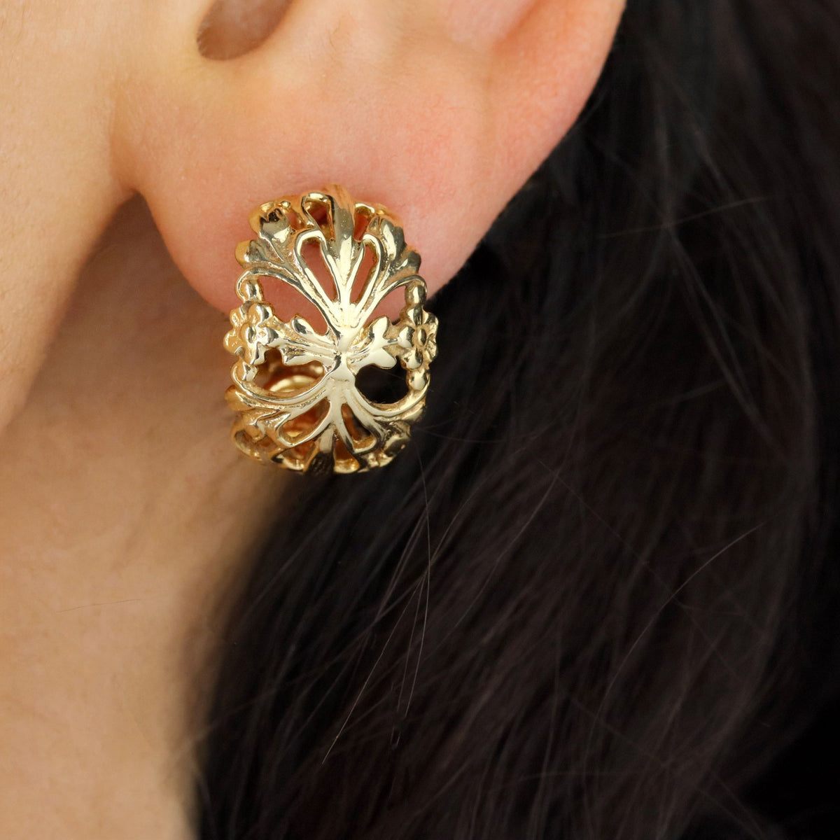Mono boucle d'oreille Clip en or jaune