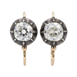 Boucle d’oreilles Dormeuses en or jaune et diamants