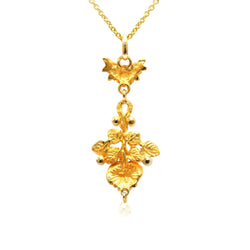 Pendentif en or jaune et perles