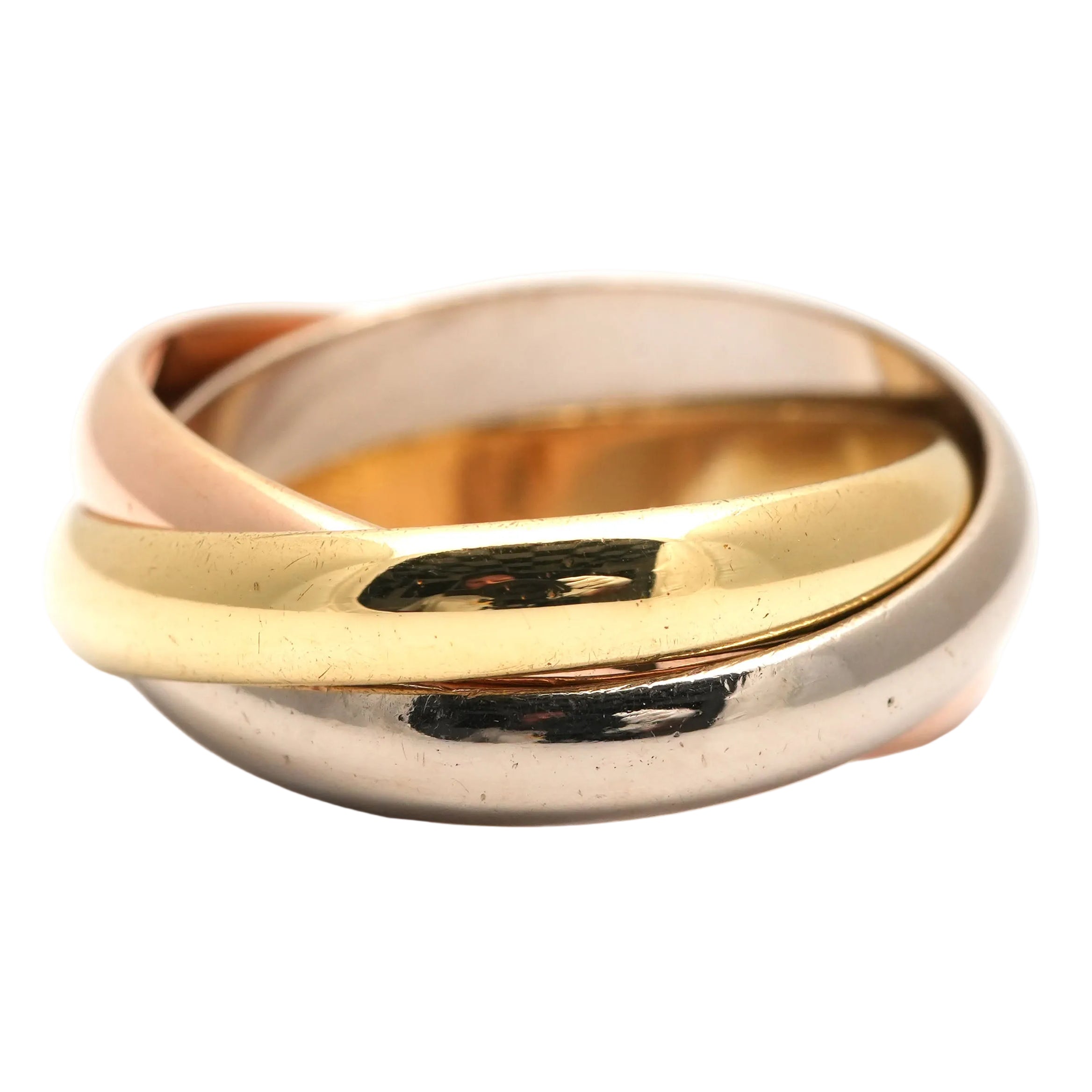 Bague Alliance CARTIER "Trinity" en or blanc, or jaune et or rose
