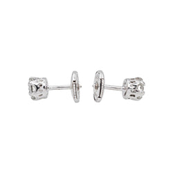 Boucles d'oreilles Puces Or blanc Diamant