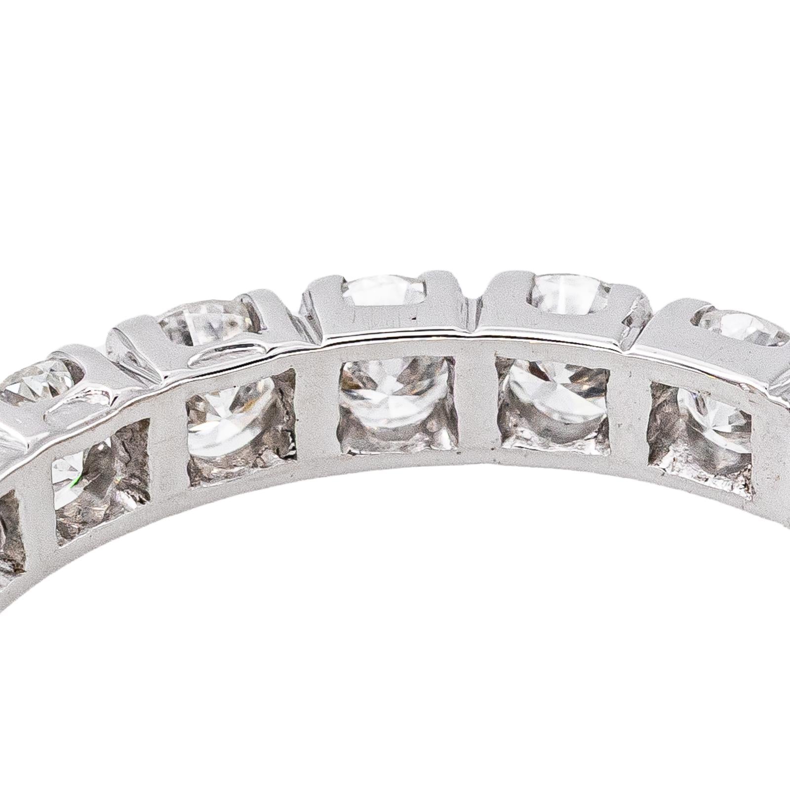 Bague  Alliance tour complet  Or blanc Diamant