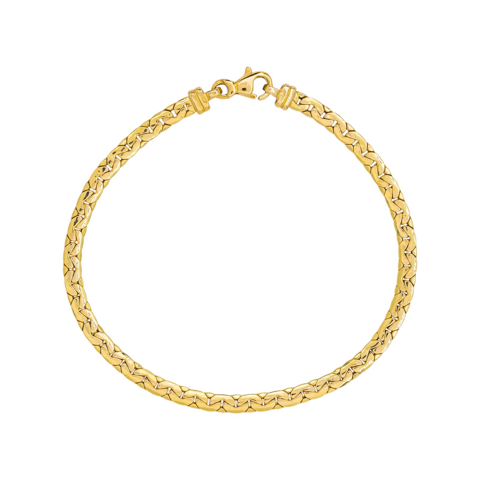 Bracelet Maille haricot Or jaune