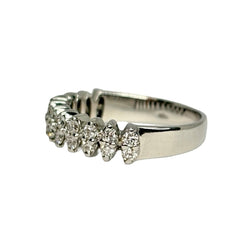 Bague Alliance en or blanc et diamants