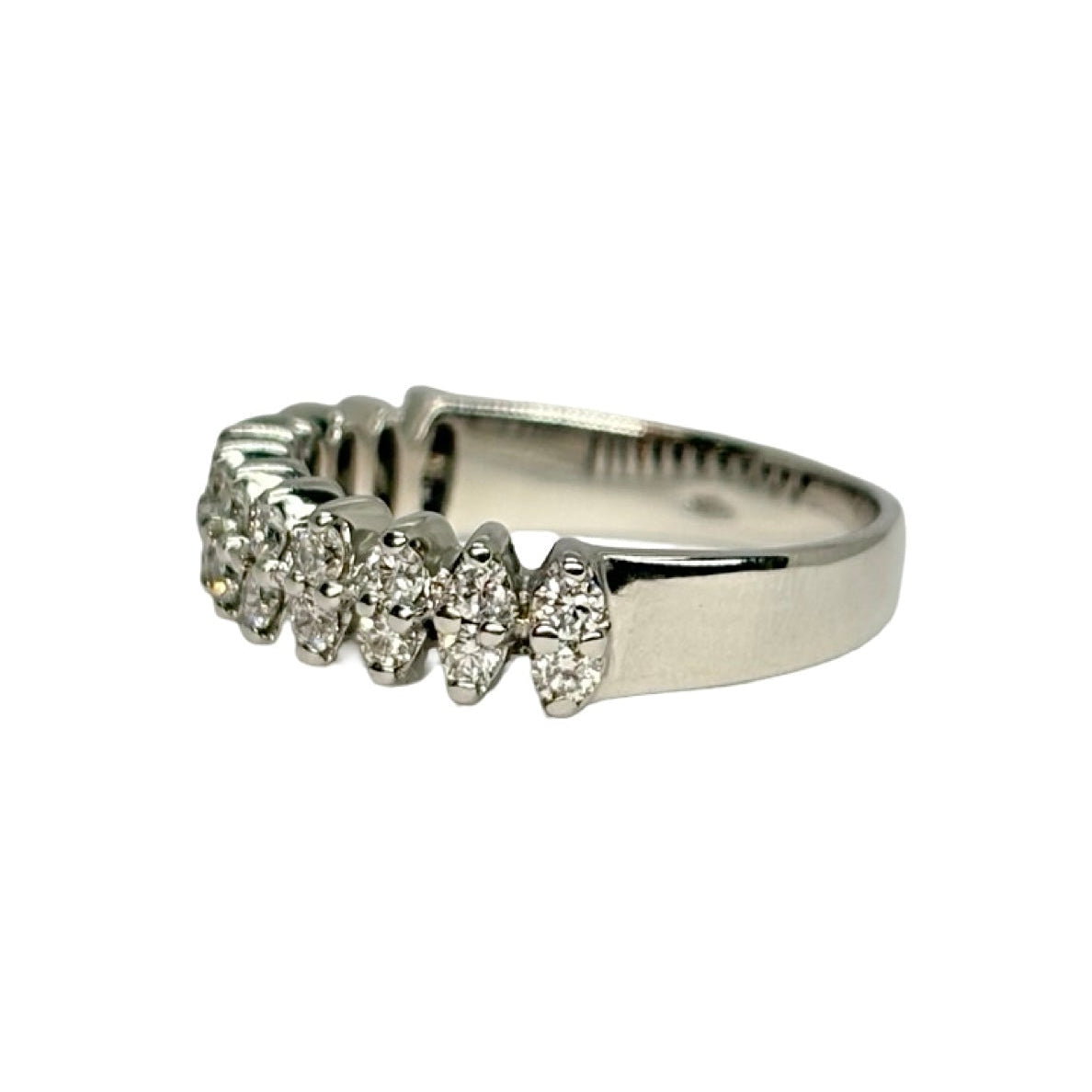 Bague Alliance en or blanc et diamants