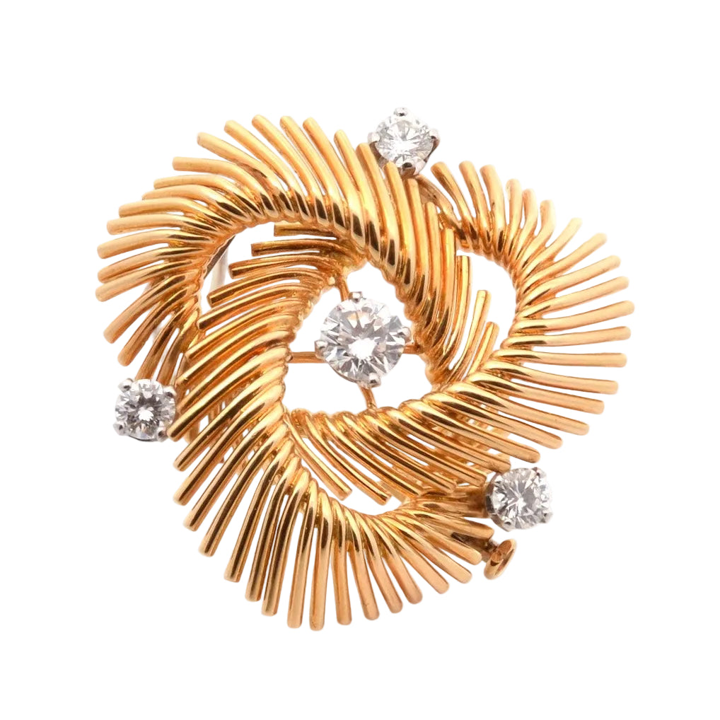 Broche Mellerio en or 18k et diamants