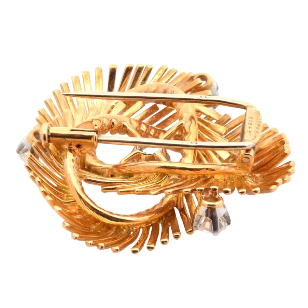 Broche Mellerio en or 18k et diamants