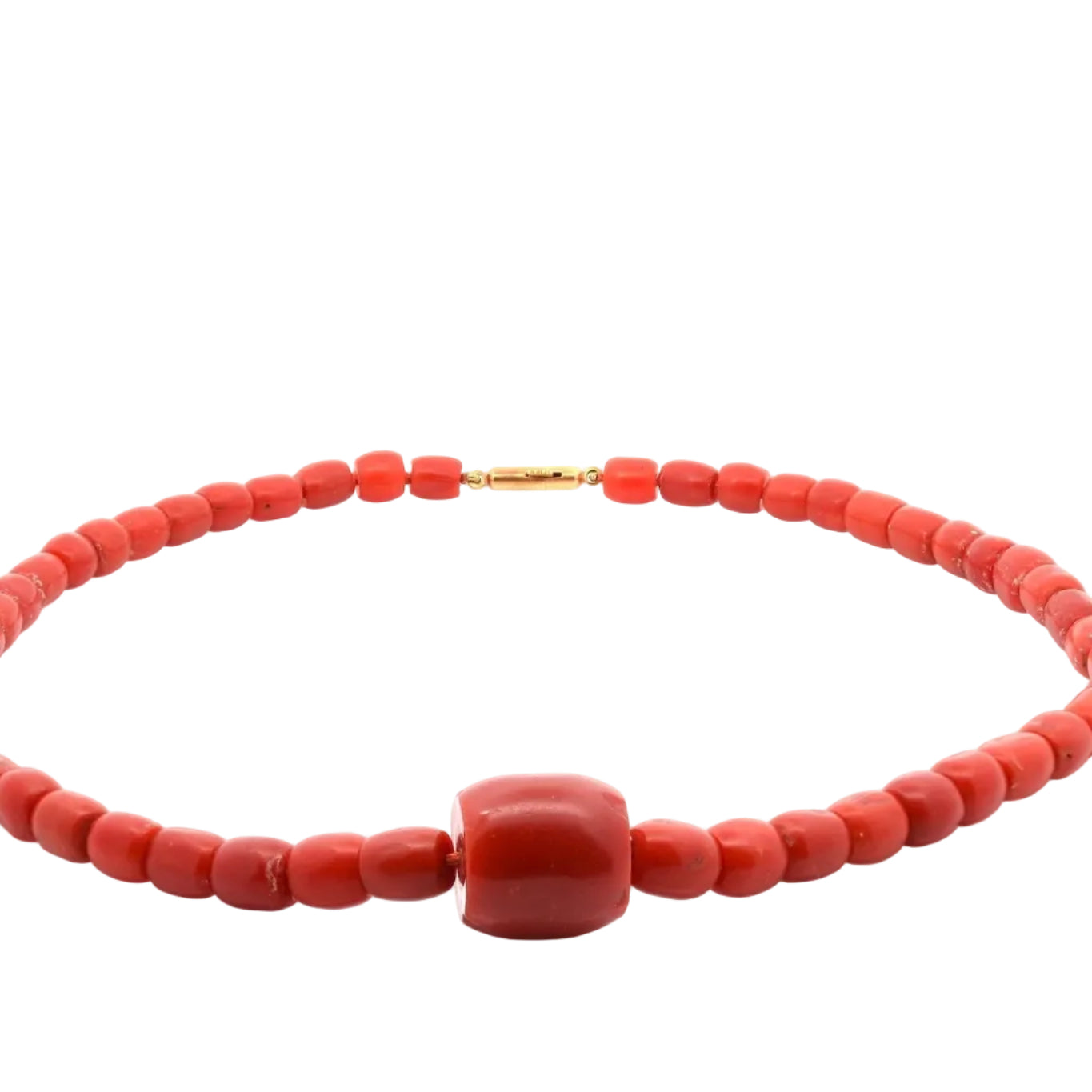 Collier vintage perles de corail