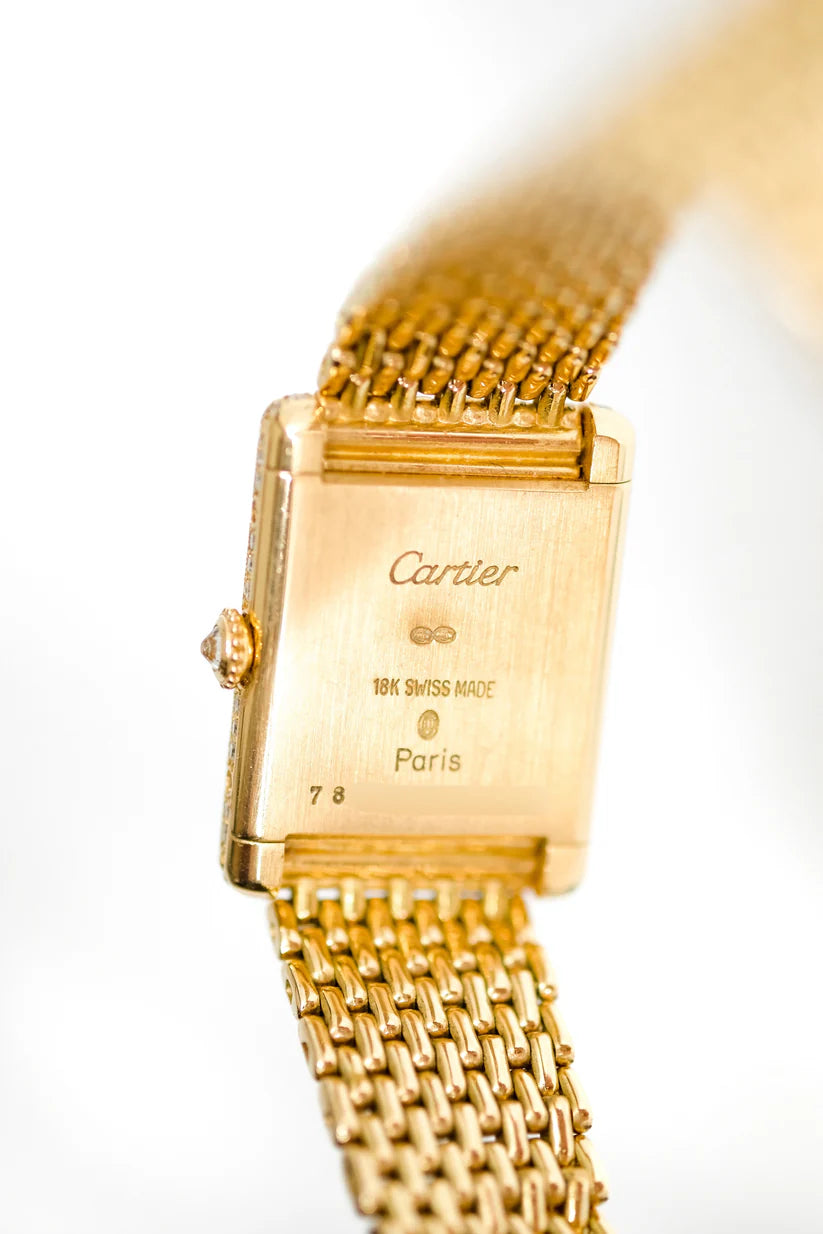 Cartier Tank Louis - Diamants grain de riz - Mécanique