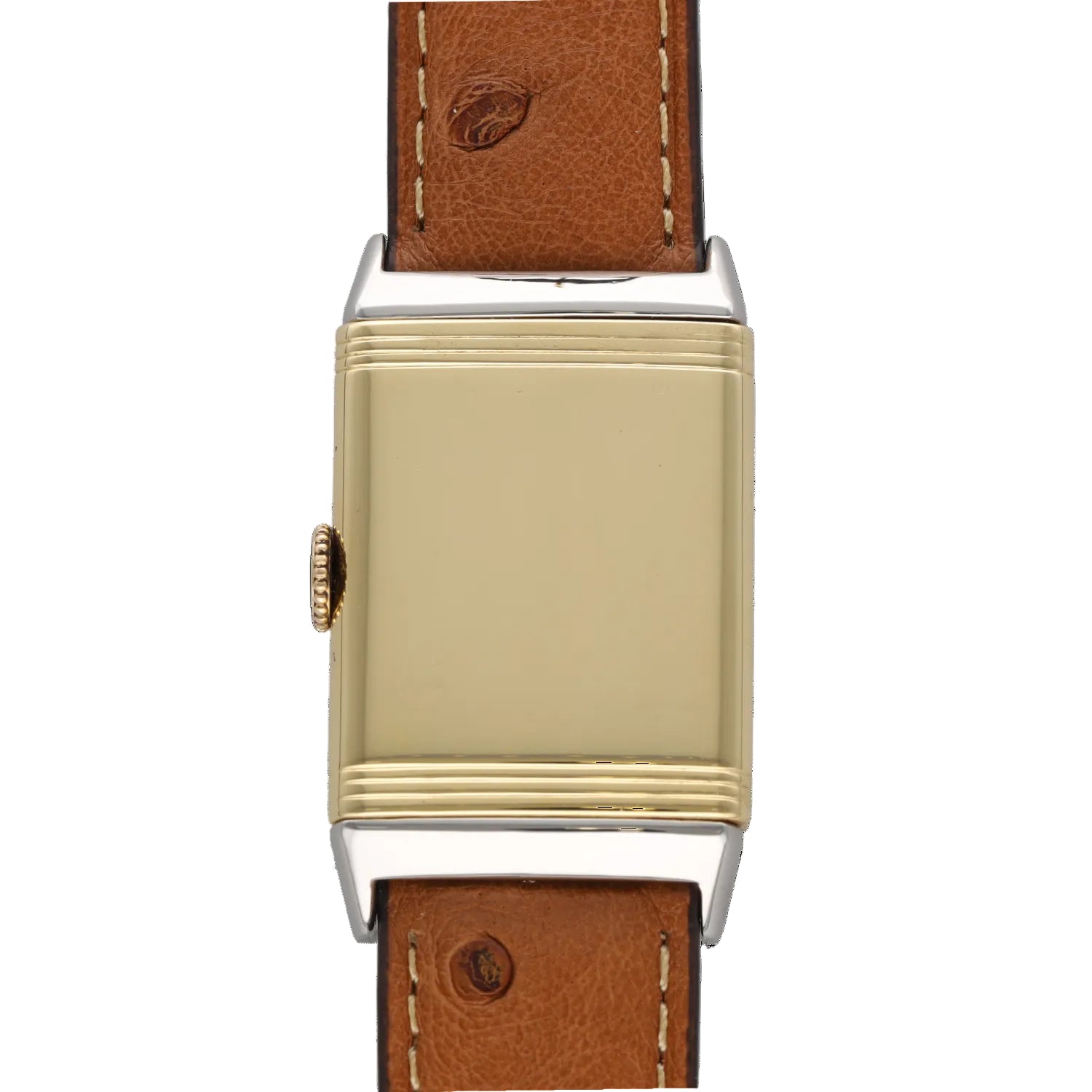 Montre JAEGER-LECOULTRE "Reverso" en or jaune, acier et cuir