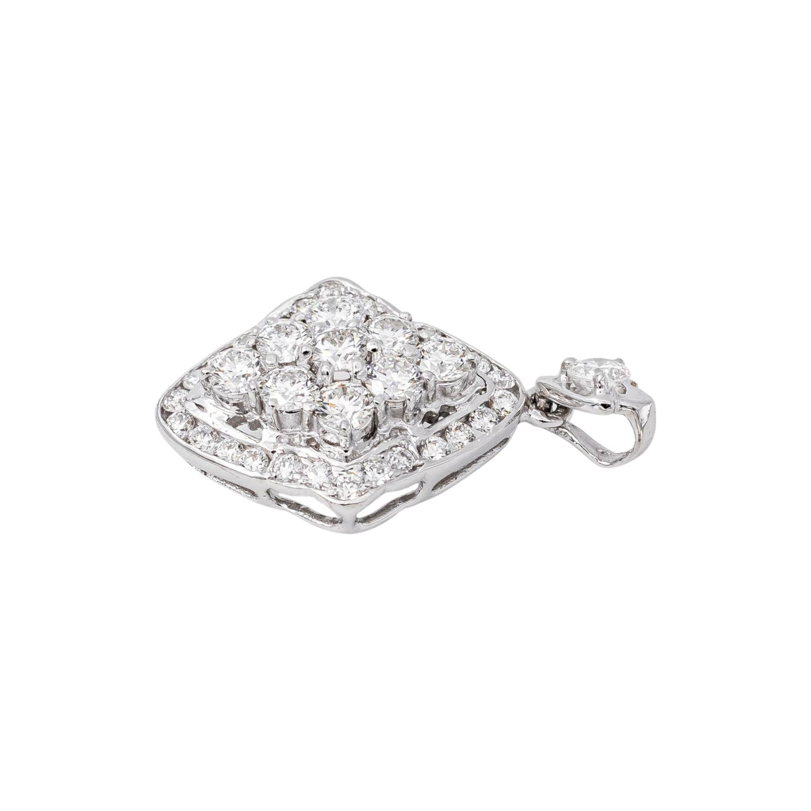 Pendentif Or blanc Diamant