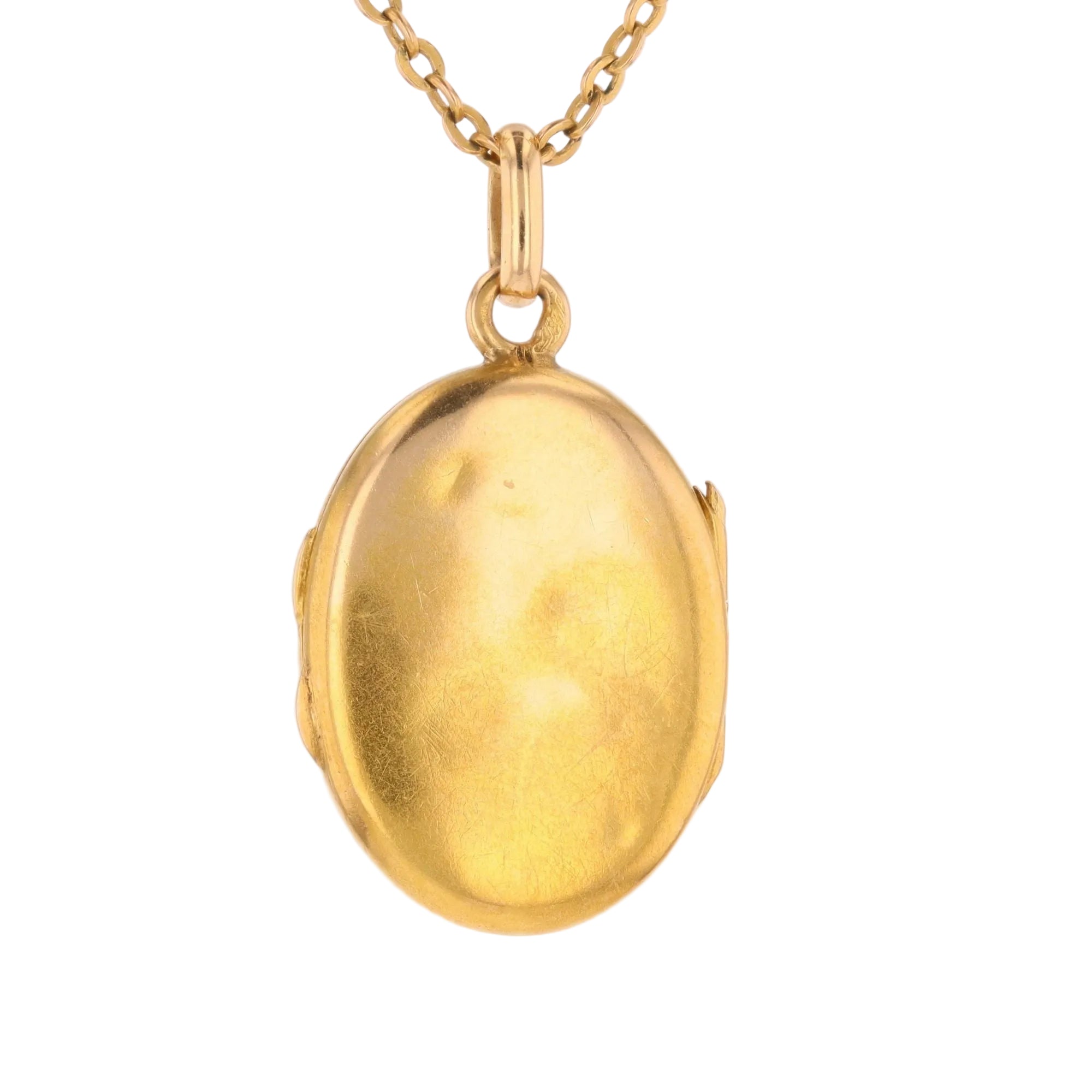Médaillon en or jaune et perle