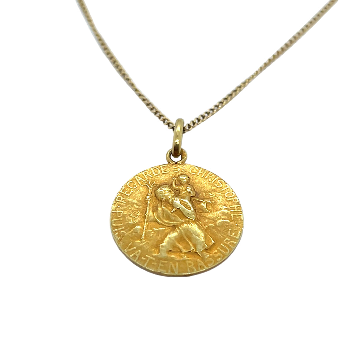 Médaille Saint Christophe en or jaune