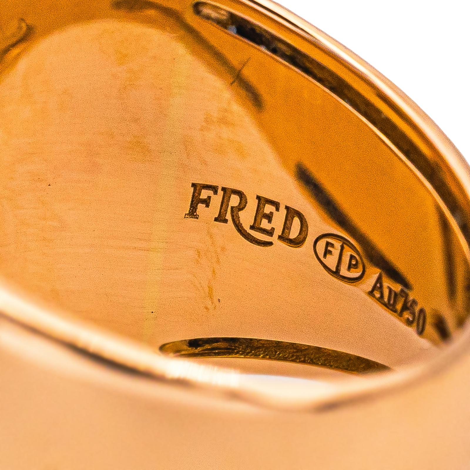 Fred Bague Pain de sucre Or rose Améthyste