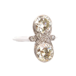 Bague art déco diamants 2,04cts et 1,93cts