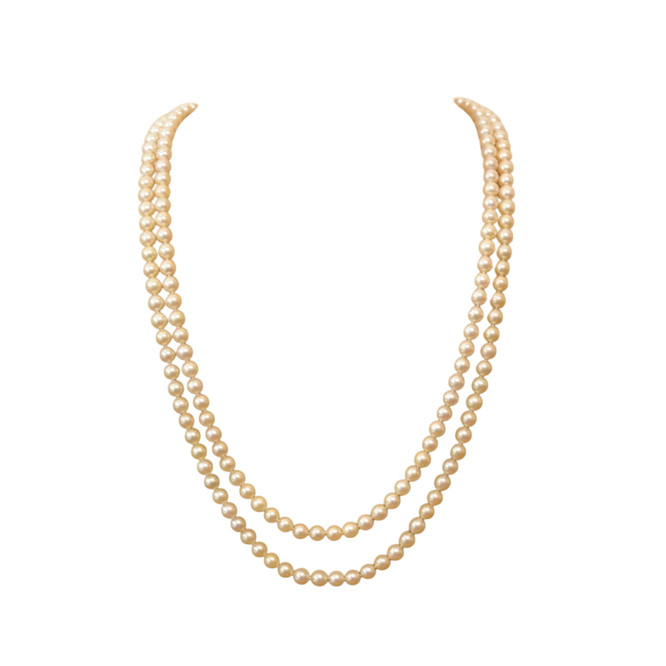 Collier vintage perles de culture et fermoir en or