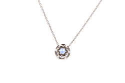 Collier saphir de 1,28cts et diamants