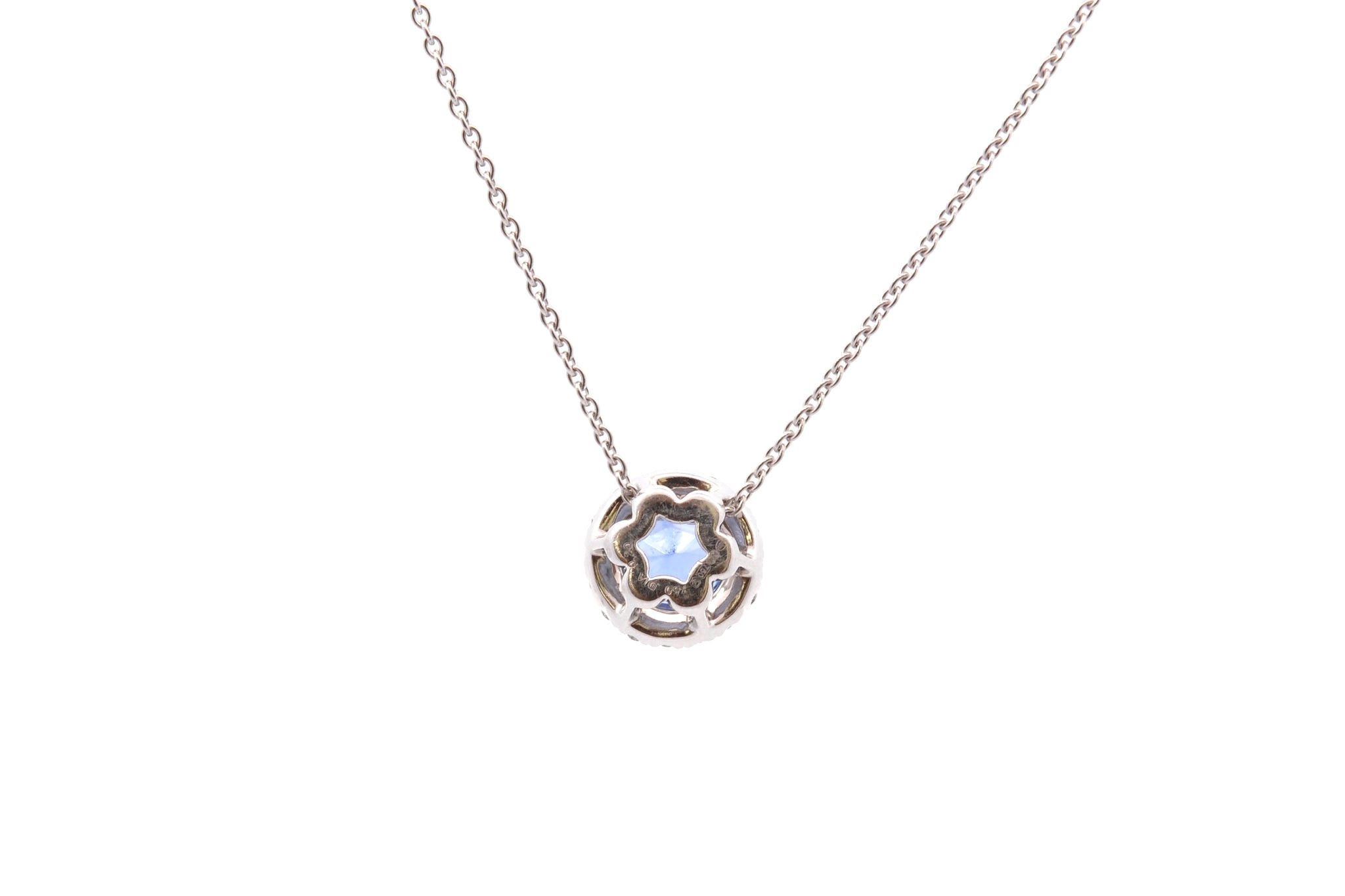 Collier saphir de 1,28cts et diamants