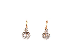Boucles d'oreilles anciennes diamants