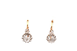 Boucles d'oreilles anciennes diamants