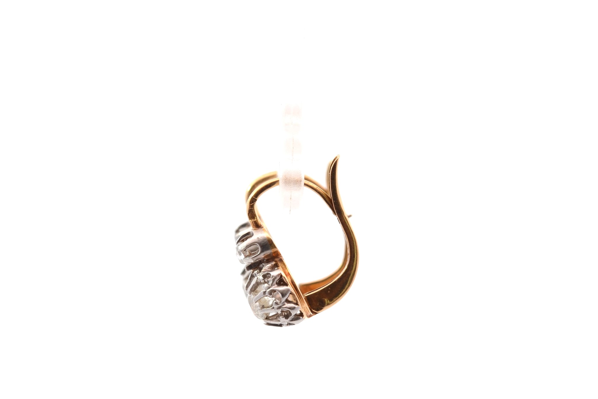 Boucles d'oreilles anciennes diamants