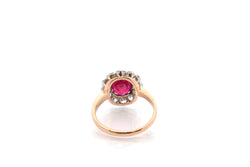Bague rubis de 2,17cts et diamants