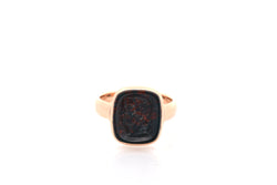 Bague ancienne intaille Jaspe sanguin