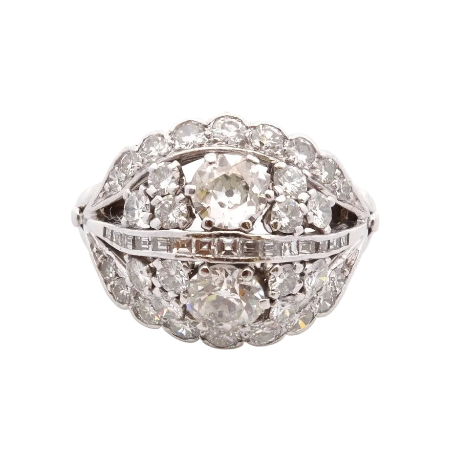 Bague vintage diamants des années 1950